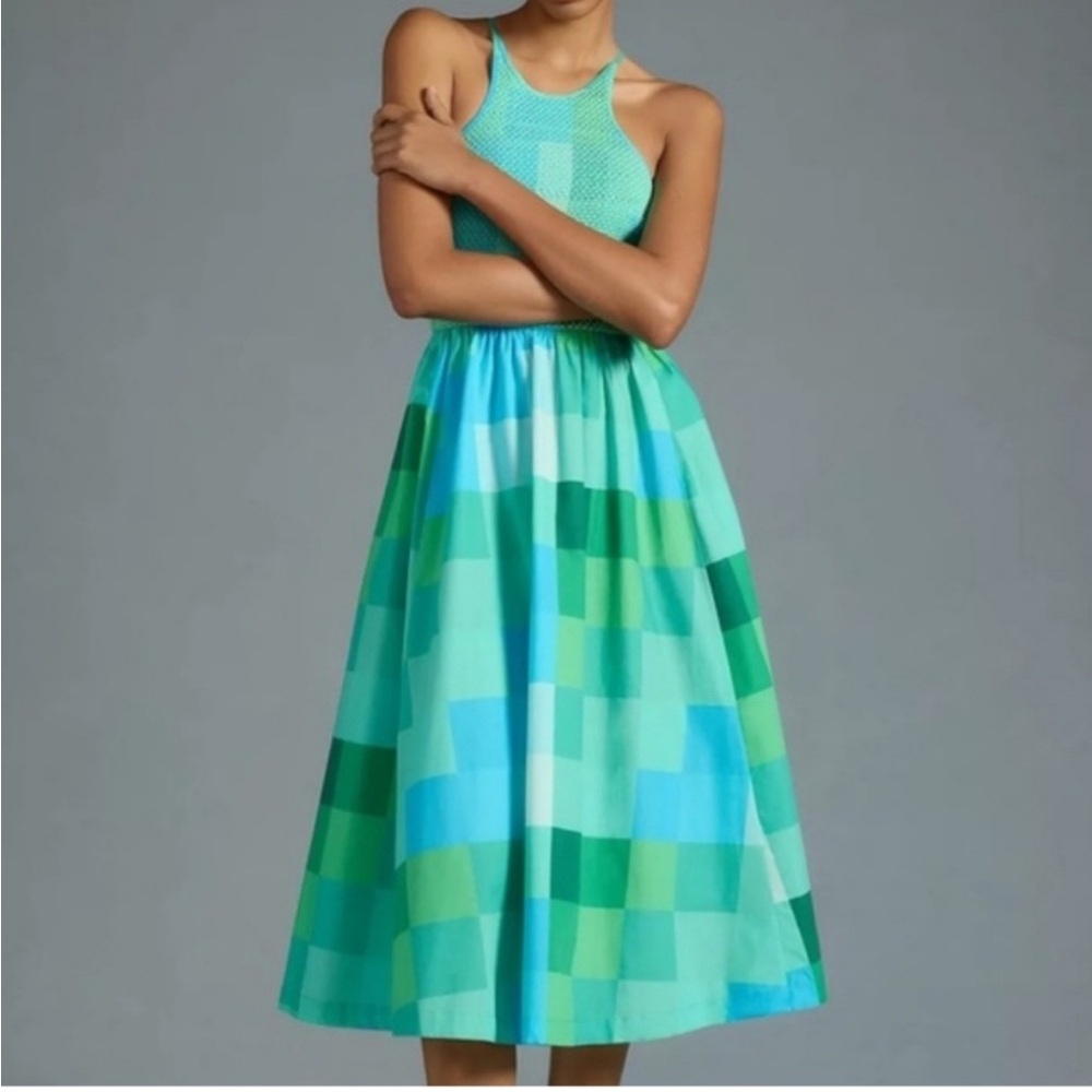 ANTHROPOLOGIE | PLENTY By Tracy Reese Colorblock Smocked Dress… worn just once